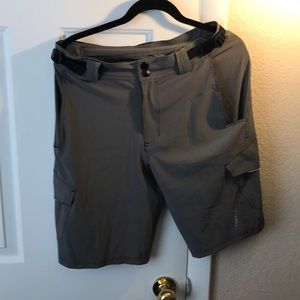 Gray cargo shorts